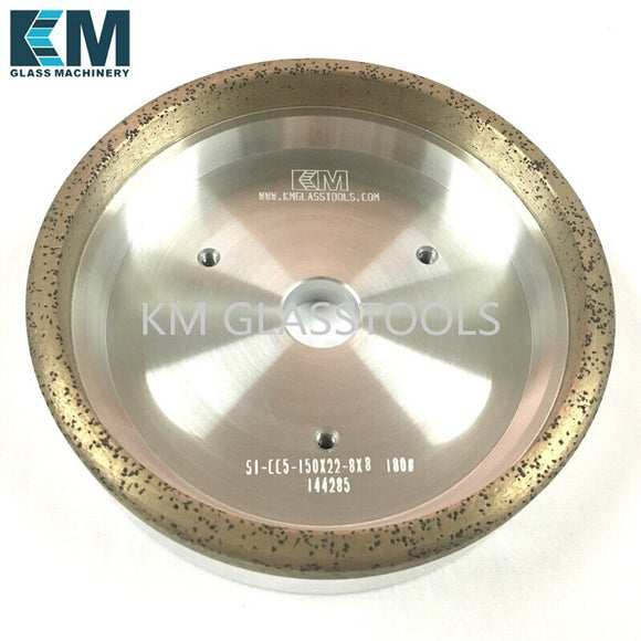 Extreme quality!Diamond Cup Wheel D150xd-8x8mm for Glass Straight line edging, Double edging machine. S1-CC5