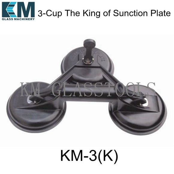 KM New Products! 3-Cup The King of Sucker for  210Kg For Glass ,Ceramic tile, stainless steel plate, flat stone material