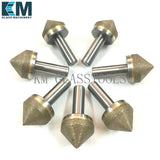 Diameter 10mm~80mm,Straight shank Diamond countersink complete cone for glass arrissing.