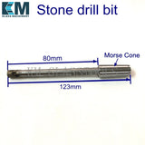 New Stone drill bit, Shank Shape: Morse Cone.Length: 123mm