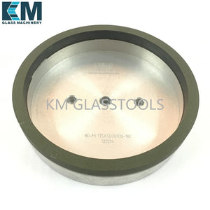 KM Resin Cup Wheel R1-CC3-Diameter175mm-10x10mm, Resin wheel for glass straight edge machine and double edge machine.