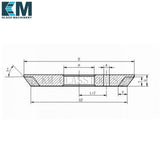 KM 45 degrees(1A1-S)Peripheral Daimond wheel,For CNC machine.